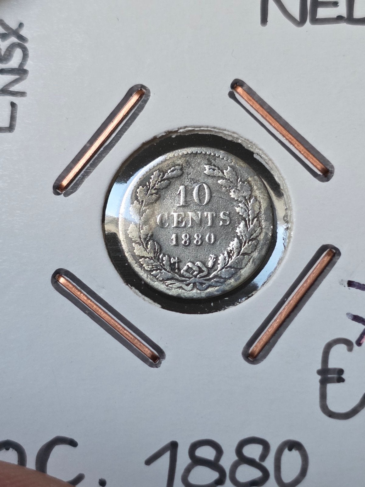 10 cent 1880 Nederland, Koning Willem III, Verzenden, Zilver, 10 cent