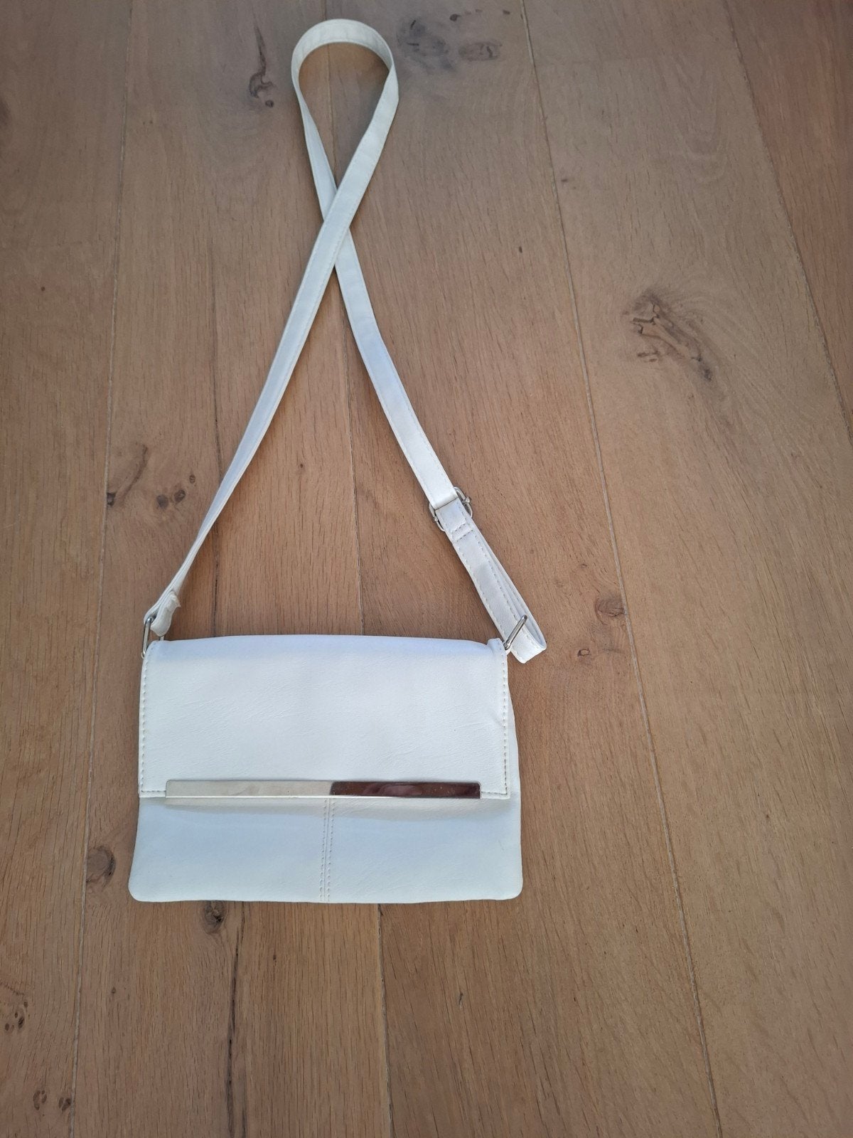 Wit/crème clutch tasje, Ophalen of Verzenden, Zo goed als nieuw, Wit, Avondtasje
