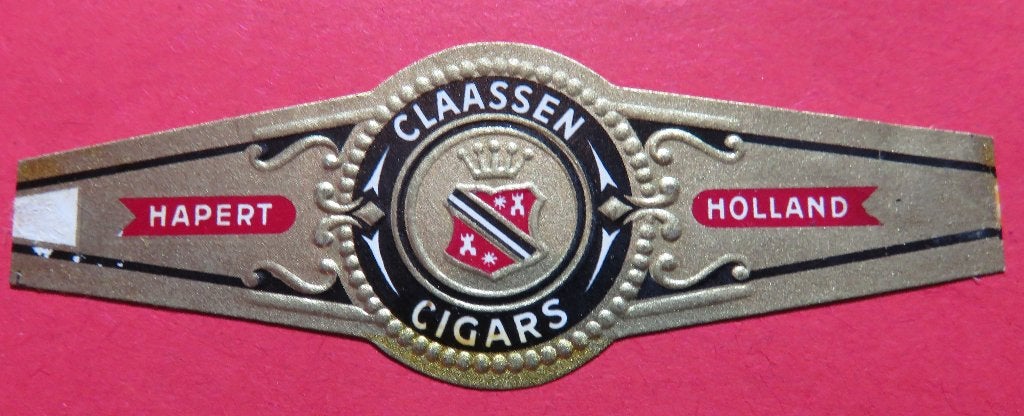 Claassen Cigars fabrieksbandje, Verzenden, Gebruikt, Sigarenbandjes