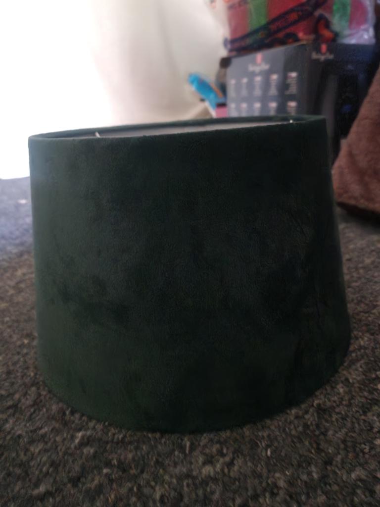 Groene lampenkap, Huis en Inrichting, Lampen | Lampenkappen, Ophalen, Rond, Minder dan 25 cm