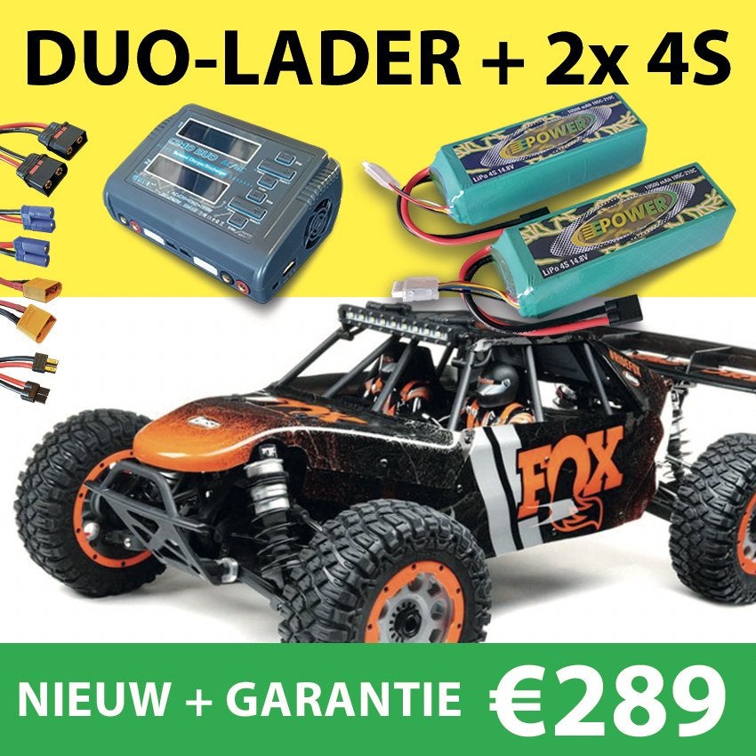 AANBIEDING LiPo + lader voor LOSI 1/6 DBXL-E 2.0, Elektro, Auto offroad, Nieuw, Ophalen of Verzenden