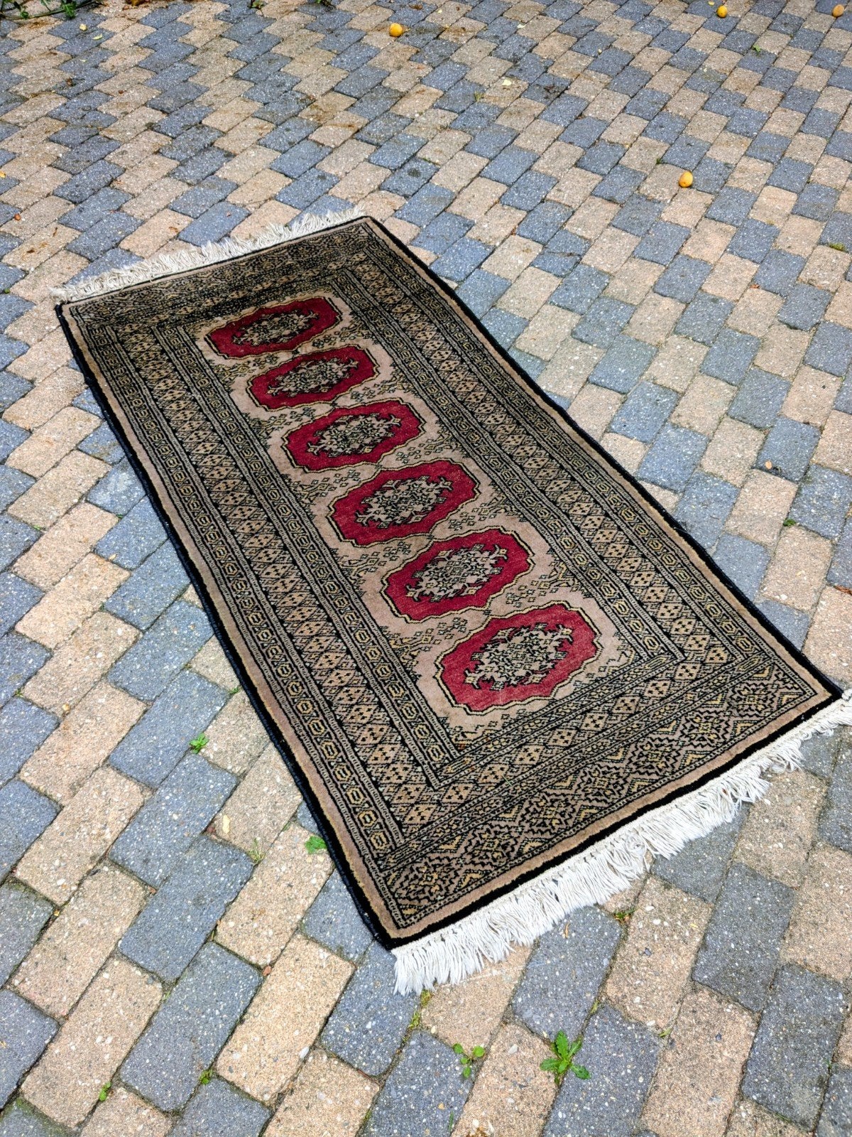 Perzisch tapijt 70x140 cm. t, Zwart, Gebruikt, 100 tot 150 cm, Traditioneel Perzisch