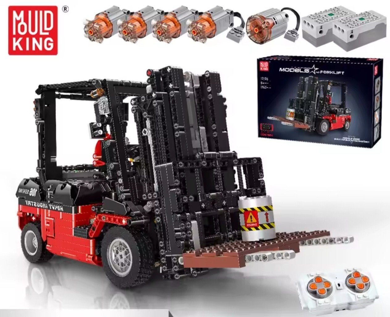NIEUWE Mould King 13106 "Lego" Technic Heftruck, 1800pc, Ophalen of Verzenden, Nieuw, Overige merken