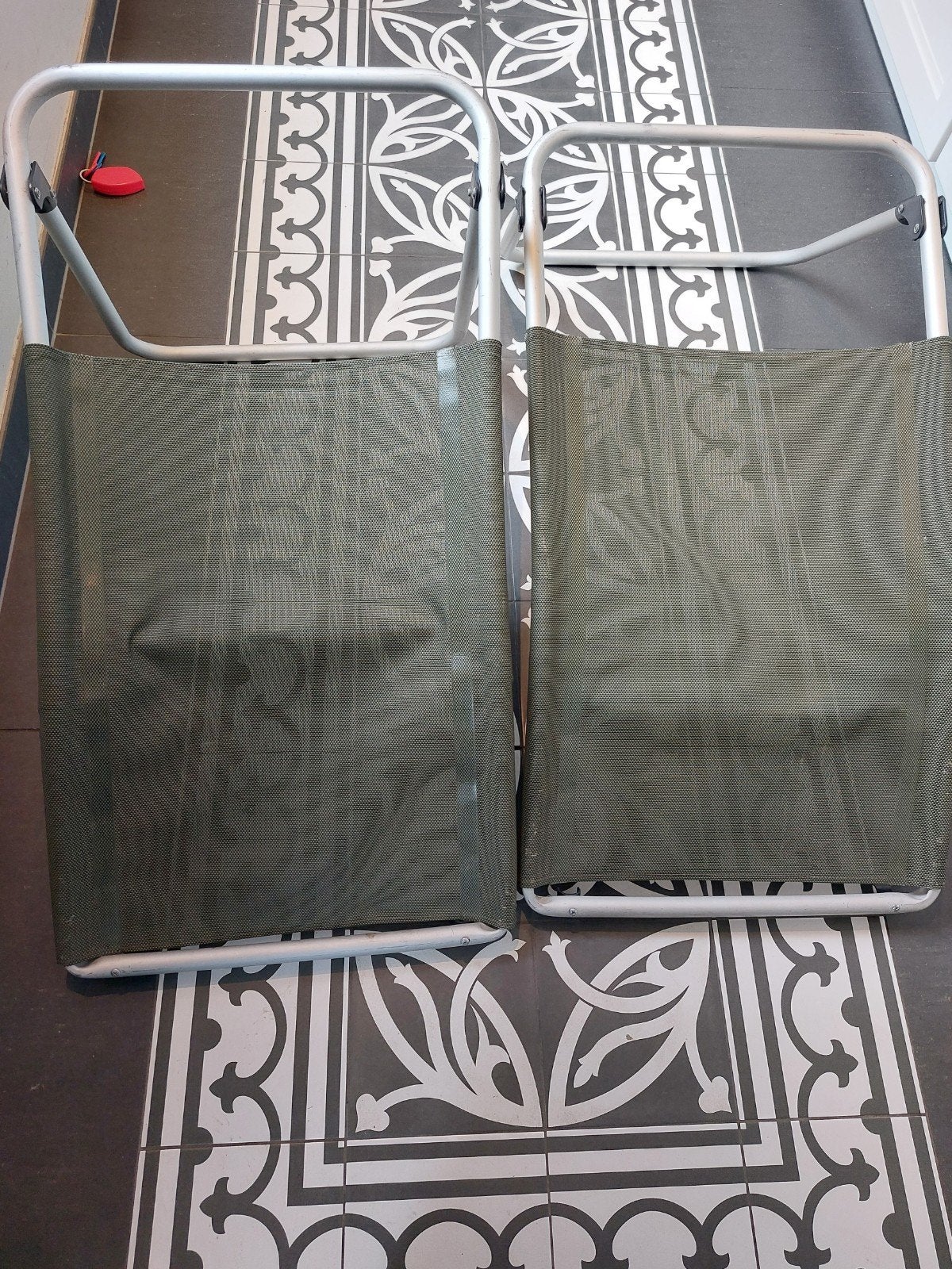 2 voetenbankjes ANWB, Caravans en Kamperen, Ophalen of Verzenden, Campingstoel