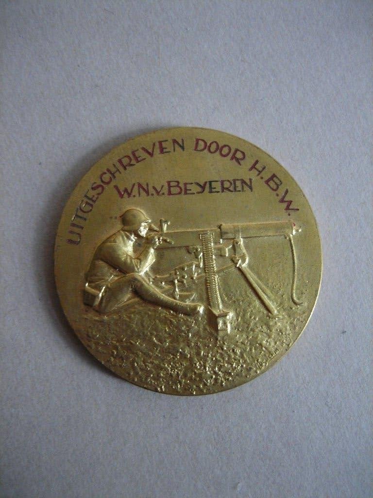 Lot oude penningen medaille Haagse Burgerwacht HBW zeldzaam, Verzamelen, Ophalen of Verzenden, Overige soorten, Nederland, Lintje, Medaille of Wings