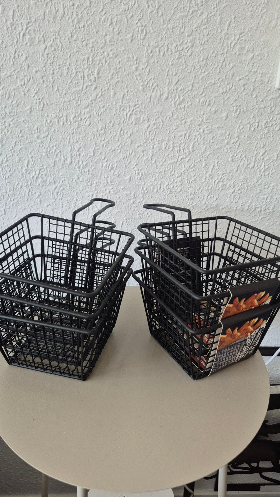 Set van 6 Frietmandjes - Zwart Metaal, Overige typen, Nieuw, Ophalen of Verzenden, Zwart
