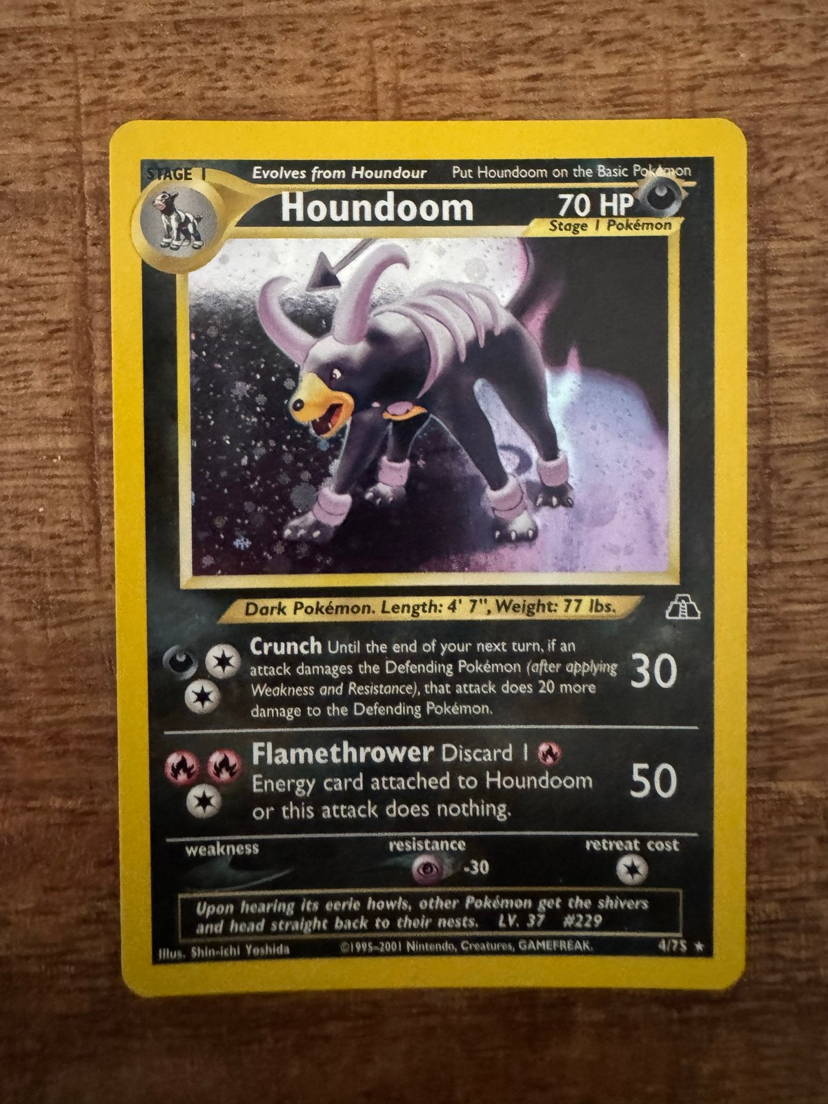 Pokémon Kaart Houndoom 4/75 Neo Discovery, Ophalen of Verzenden, Losse kaart