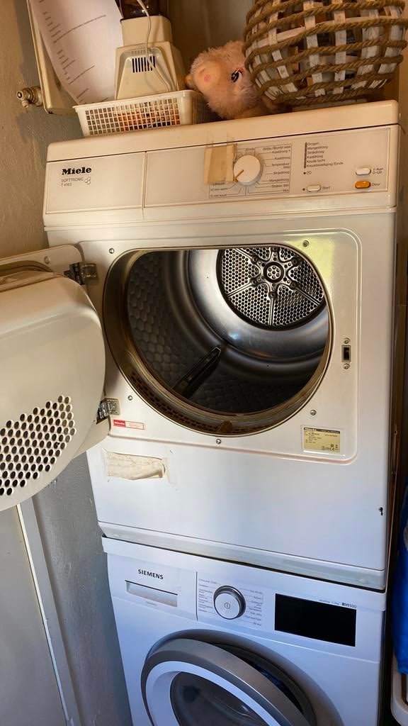 Miele luchtwasdroger softtronic T 4163, Gebruikt, Minder dan 85 cm, Luchtafvoer, 4 tot 6 kg