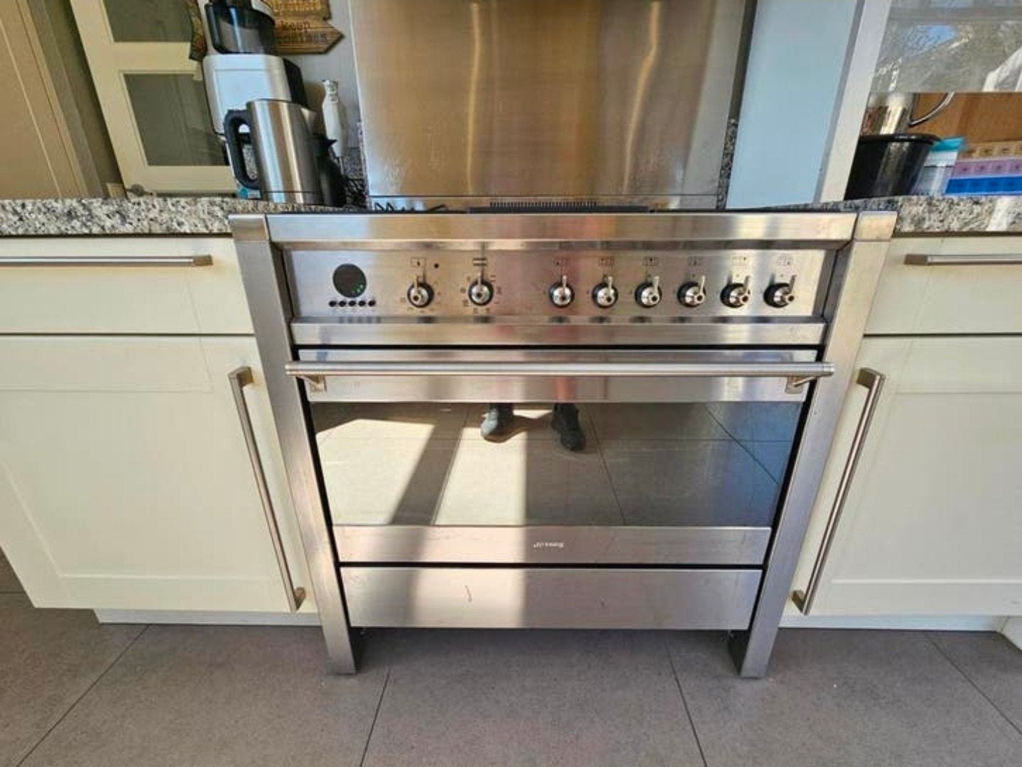 Smeg heteluchtoven/gasfornuis 6 pitten!, Witgoed en Apparatuur, Fornuizen, Ophalen, 60 cm of meer, Gas, Vrijstaand