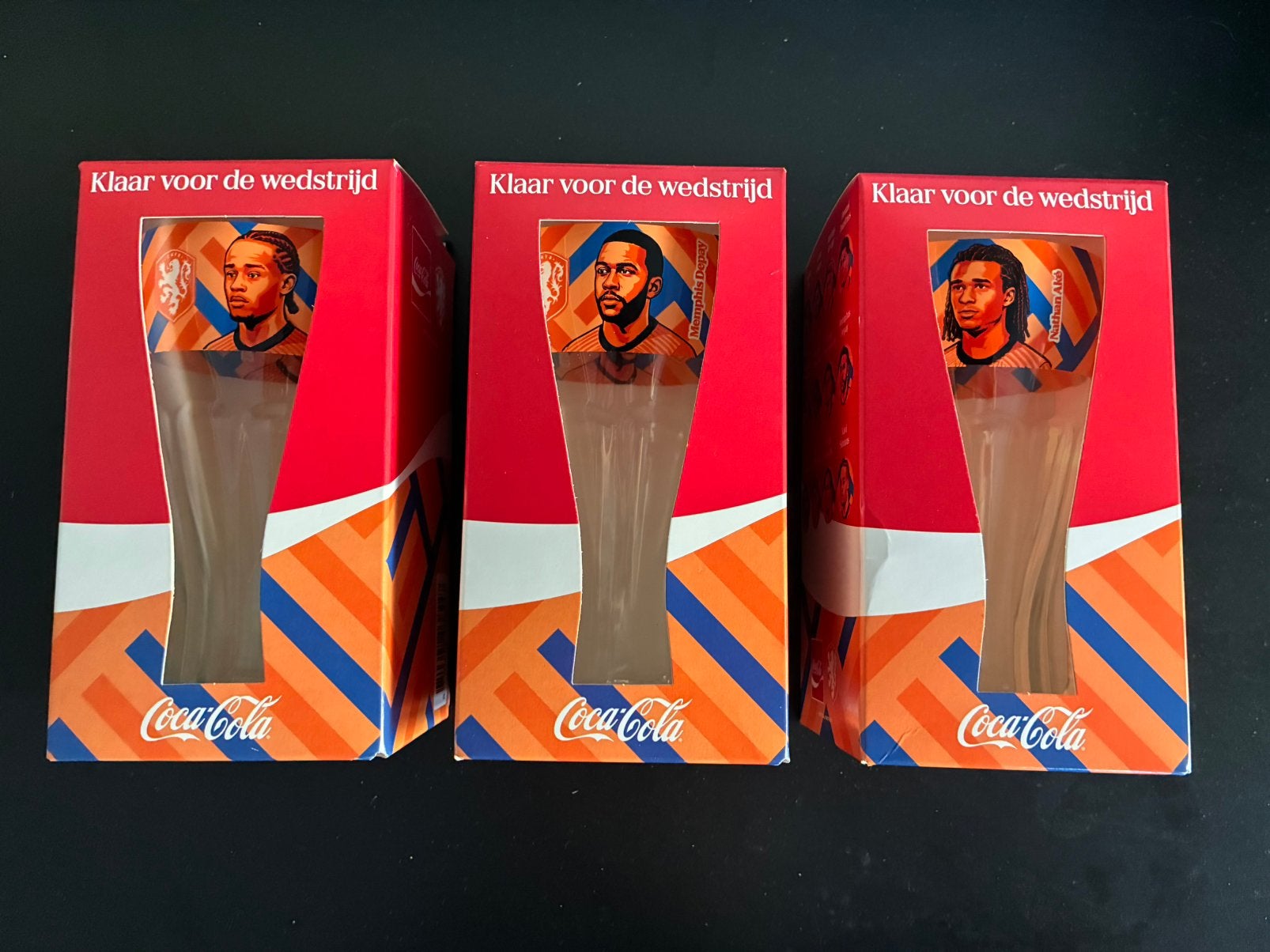 Coca cola WK glazen (Simons Depay Aké Nederlands elftal), Verzamelen, Ophalen of Verzenden, Nieuw, Frisdrankglas