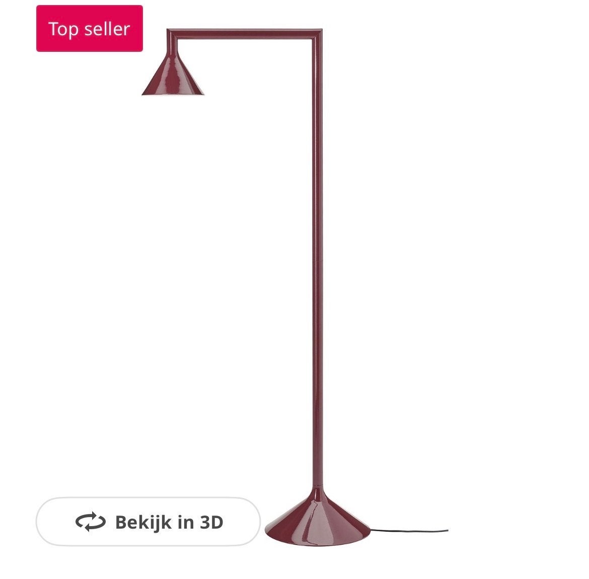 IKEA PS 2026 vloerlamp rood - Nieuw in verpakking, Ophalen, Nieuw, E27 (groot), Metaal