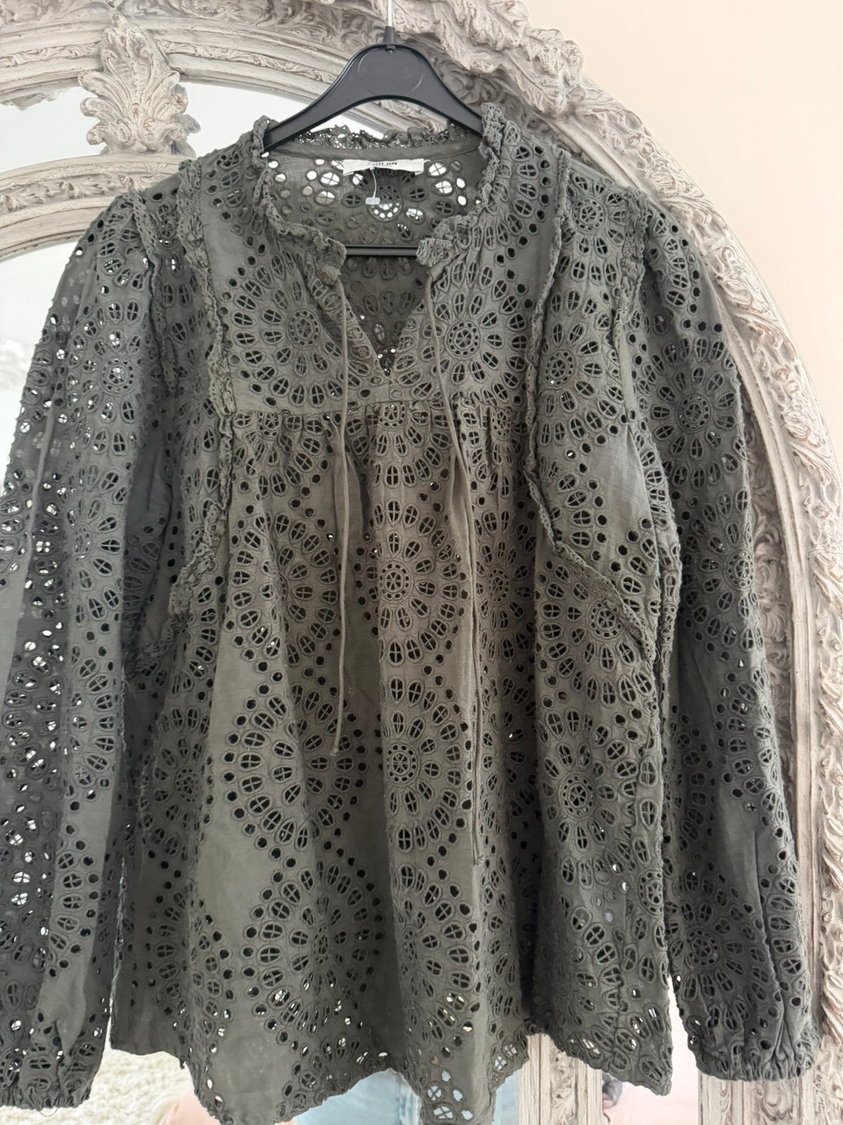 Prachtige Groene Top van Moliin Copenhagen maat M, Kleding | Dames, Maat 38/40 (M), Ophalen of Verzenden, Zo goed als nieuw, Lange mouw