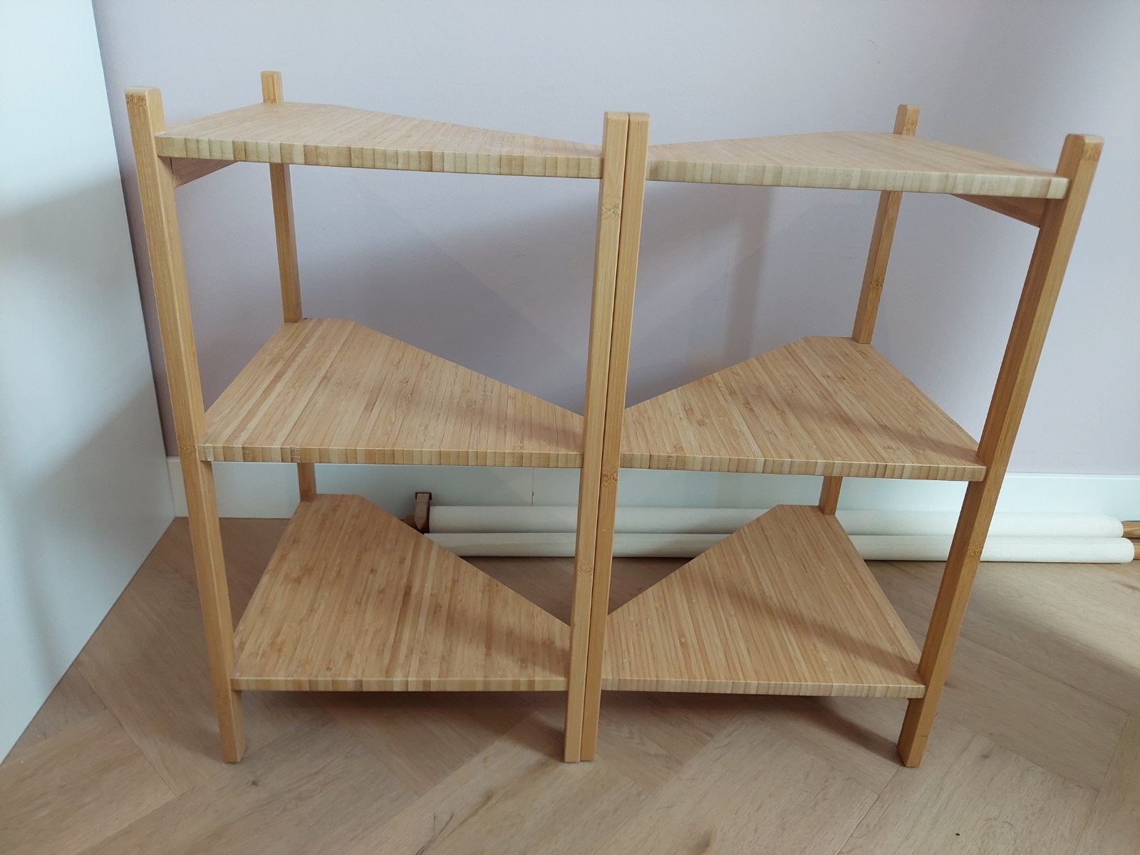 2 x hoekrek, badkamerrek, wastafelrek bamboe ikea, Ophalen, 25 tot 50 cm, 50 tot 100 cm, Minder dan 100 cm