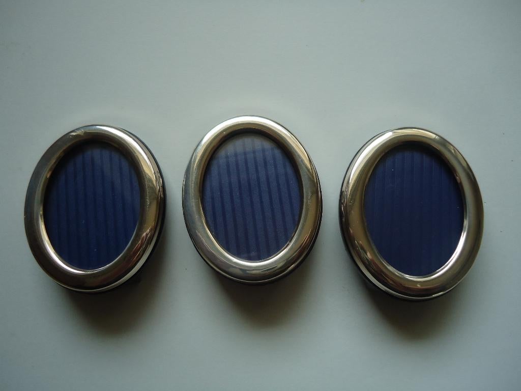 fotolijstjes 3 stuks zilver, Minder dan 50 cm, Gebruikt, Ophalen of Verzenden, Minder dan 50 cm