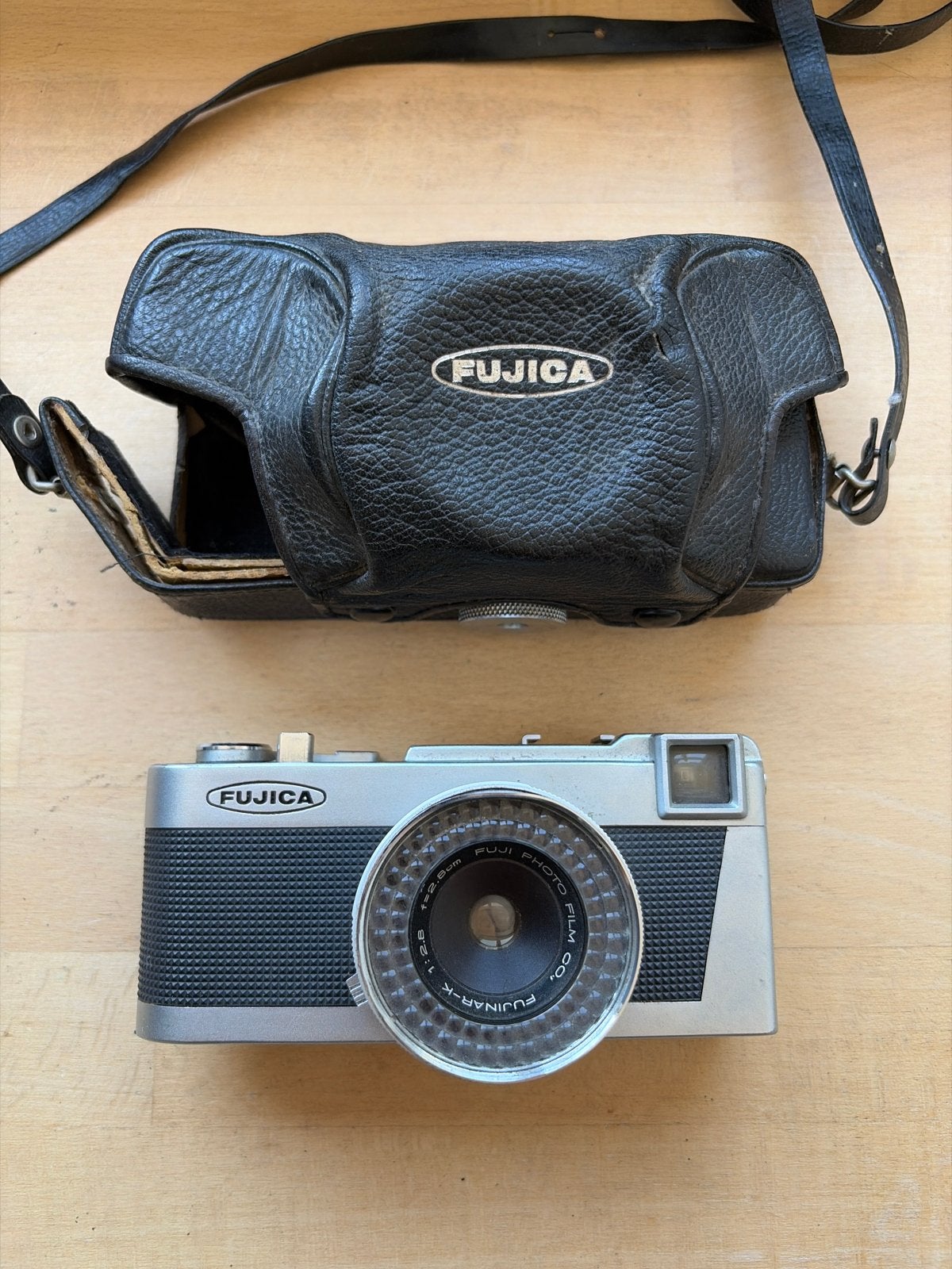 Fujica Rapid S2 met originele hoes, Ophalen of Verzenden, Gebruikt, Compact, Fuji