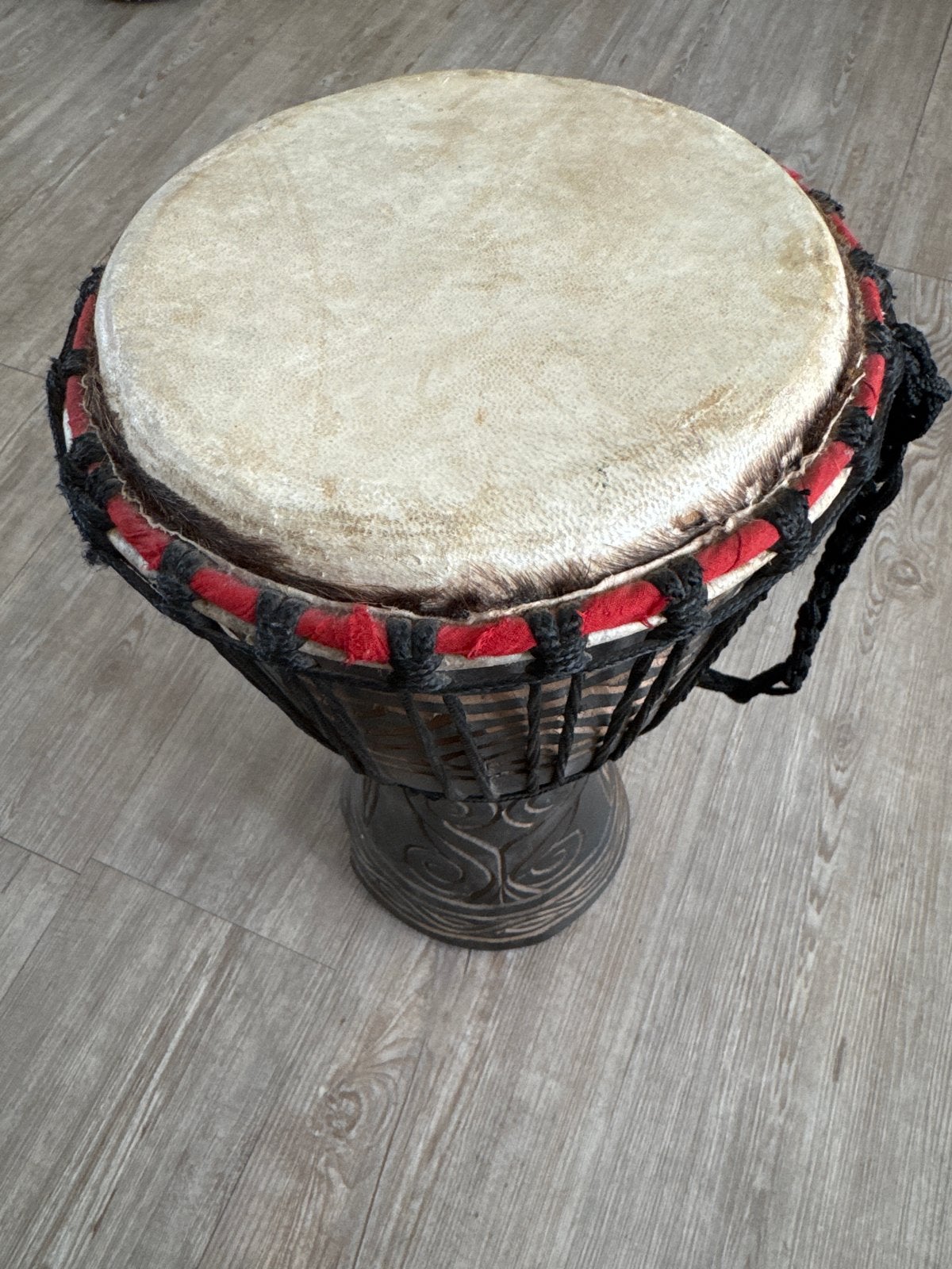 Mooie djembé, Afrikaanse trommel 42 cm hoog, Ophalen of Verzenden, Gebruikt, Overige merken