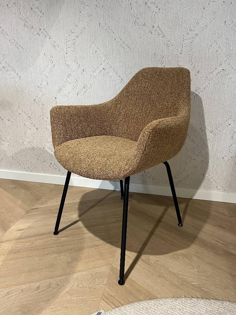 3 Eetkamerstoelen Ids van Dyyk | stof Lodge Cognac, Ophalen, Overige kleuren, Drie, Nieuw
