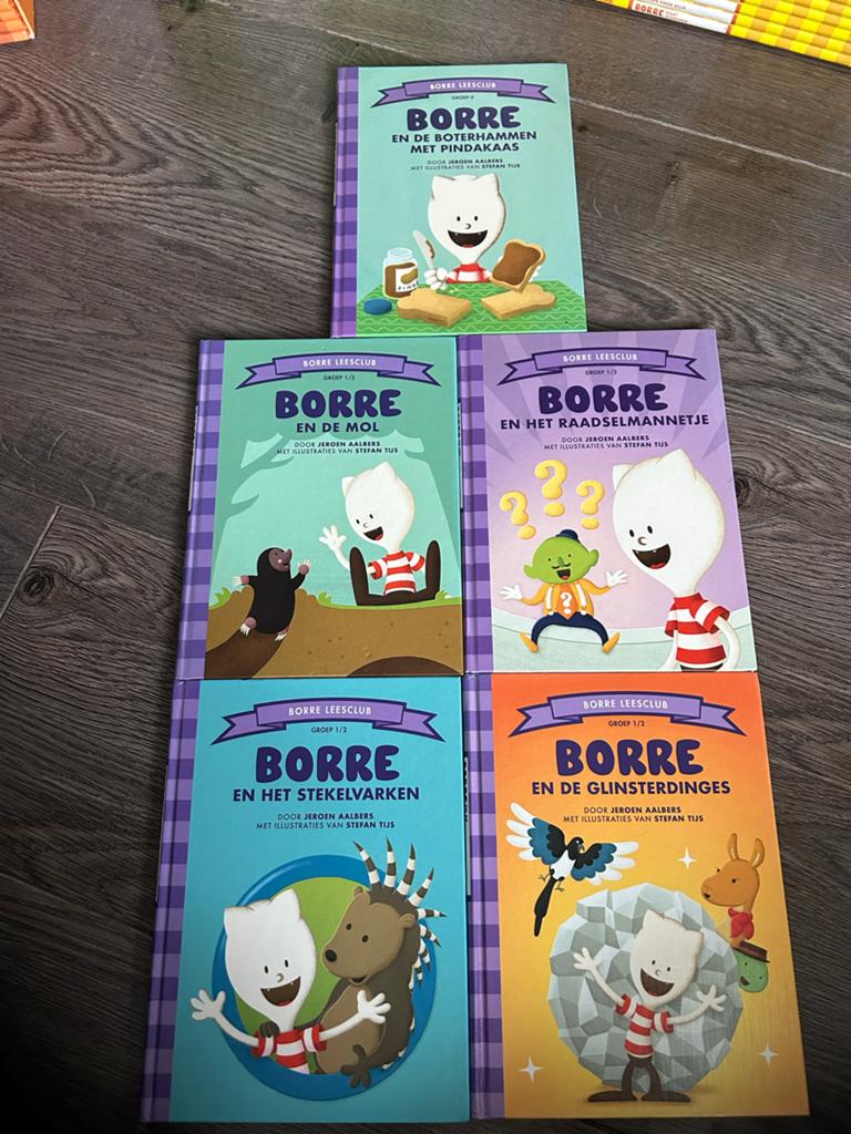 Borre Leesboeken Groep 1/2 - 5 boeken, Boeken, Ophalen of Verzenden, Zo goed als nieuw, Fictie algemeen