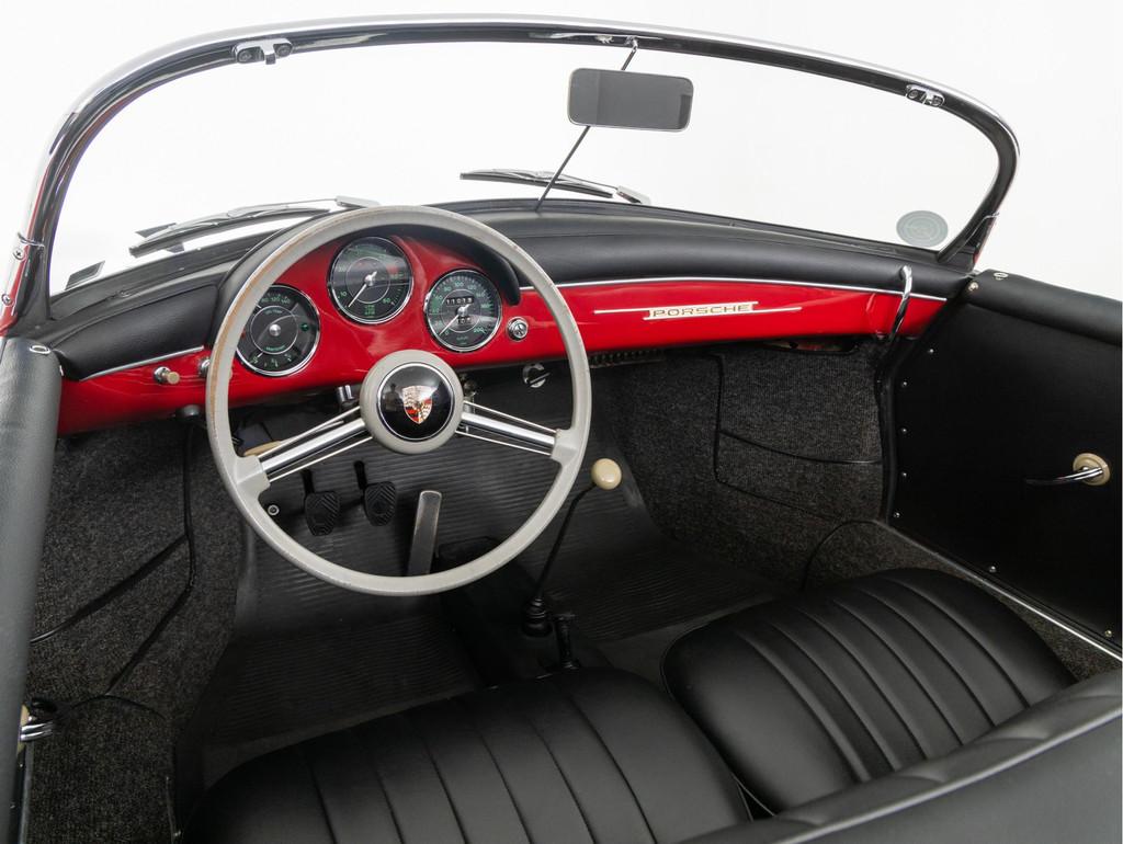 Porsche 356 A 1600 Speedster 1957, Auto's, Oldtimers, Zwart, Cabriolet, 60 pk, Bedrijf