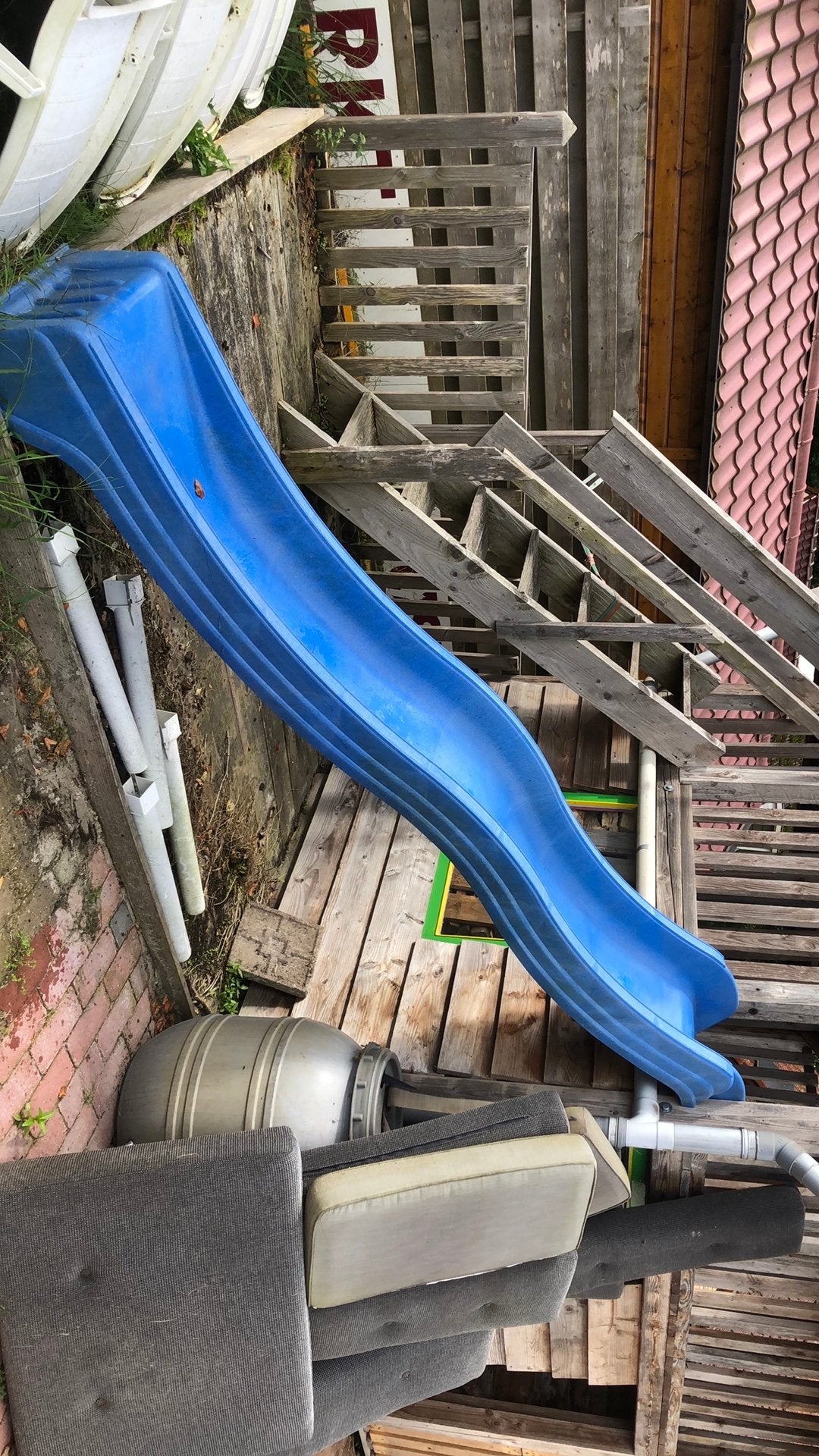 Glijbaan gratis blauw, Ophalen of Verzenden, Zo goed als nieuw, Glijbaan