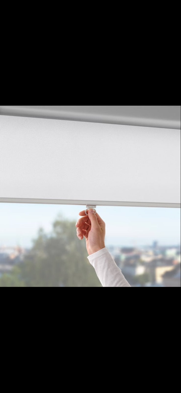 IKEA TRETUR Verduisterend Rolgordijn - Wit (80x195 cm), Huis en Inrichting, Stoffering | Gordijnen en Lamellen, Nieuw, Wit, Ophalen of Verzenden
