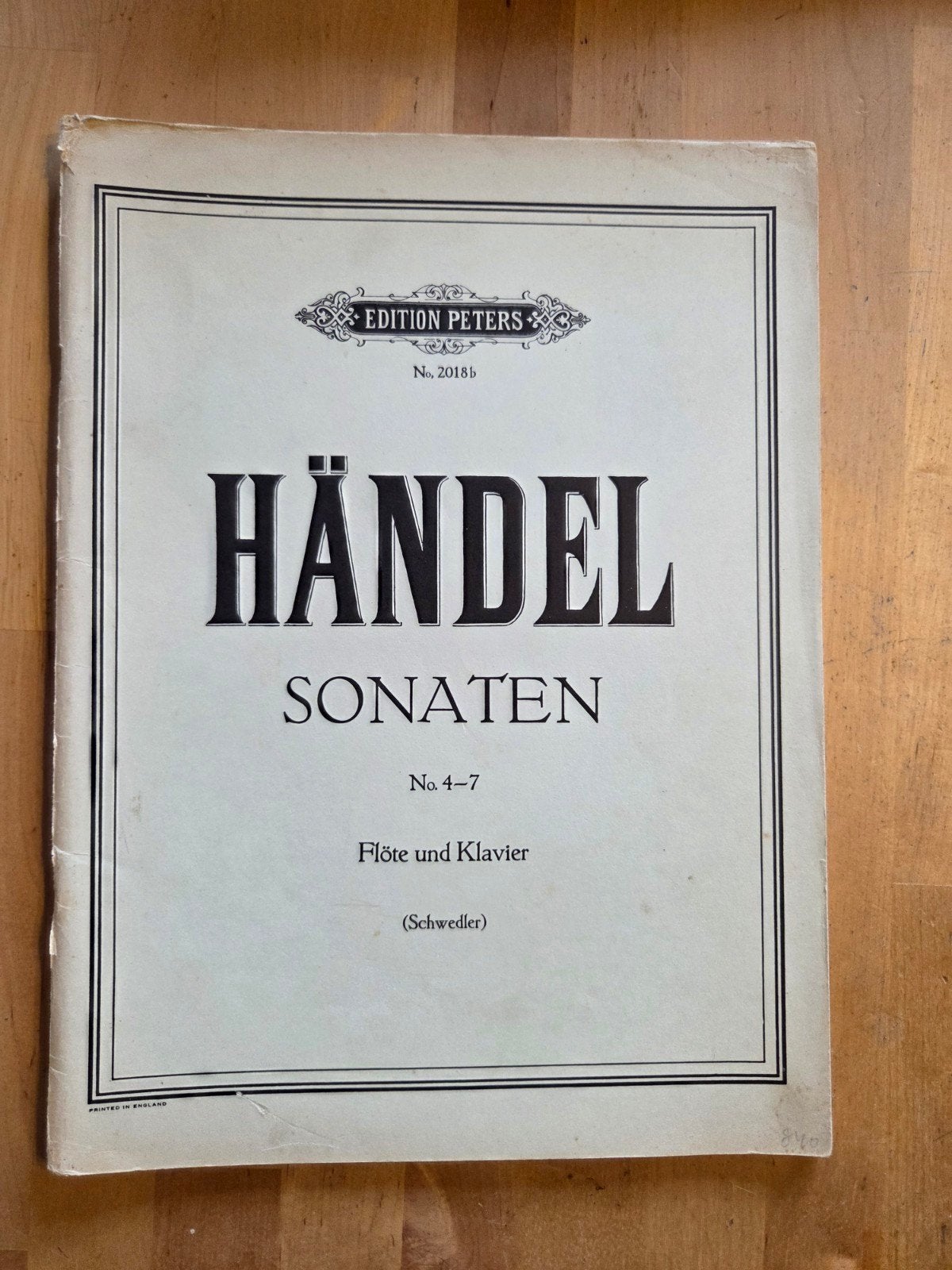 Händel Sonaten voor Fluit en Klavier - Edition Peters, Ophalen of Verzenden