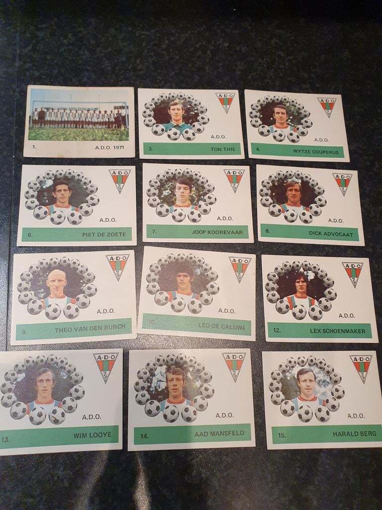 Monty 1971 voetbalplaatjes ADO den Haag, Ophalen of Verzenden, Zo goed als nieuw
