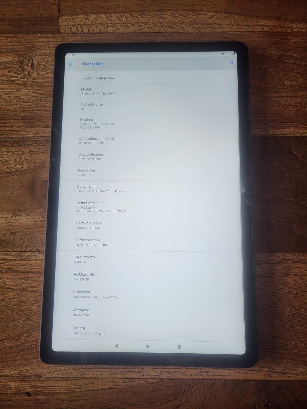 Lenovo Tab P11 Tablet, Computers en Software, Android Tablets, Gebruikt, Wi-Fi, 11 inch, 128 GB, Usb-aansluiting, Ophalen