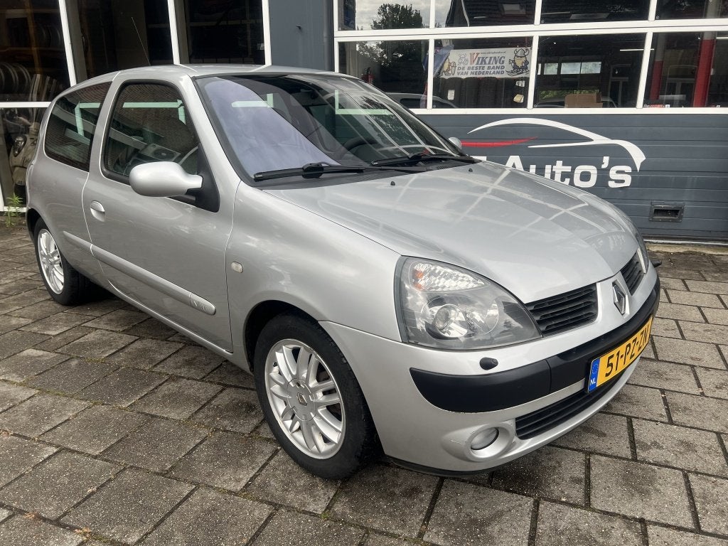 Renault Clio 1.4-16V Initiale Airco Leder Apk 7-2027, Auto's, 15 km/l, Handgeschakeld, Automatische klimaatregeling, 955 kg
