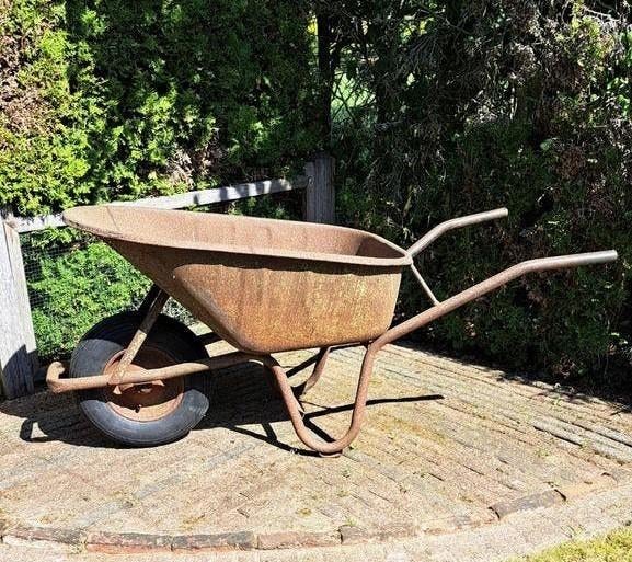 Metalen Kruiwagen, Ophalen, Gebruikt, Handmatig, Onbekend
