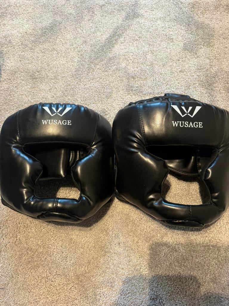 Wusage Boxing Headgear – Set of 2 (Black), Ophalen of Verzenden, Zo goed als nieuw, Overige, Vechtsportbescherming