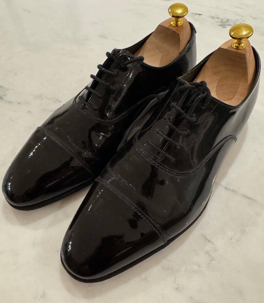 Crockett & Jones Patent Leather Oxford Black EU41.5 + Bags, Ophalen of Verzenden, Zo goed als nieuw, Zwart