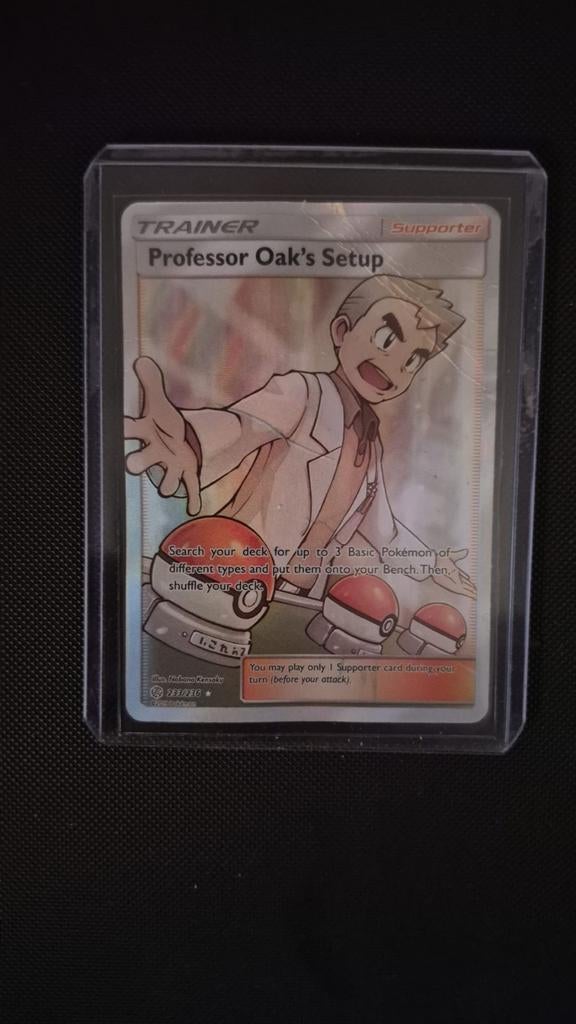 Professor Oak's Setup Supporter Pokémon Kaart 233/236, Ophalen of Verzenden, Gebruikt, Losse kaart, Foil