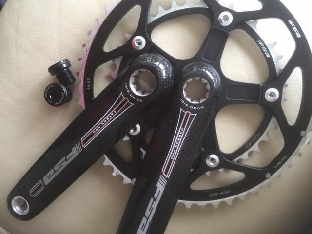 Race crankset's FSA Carbon Pro en triple hard steel crankset, Fietsen en Brommers, Fietsonderdelen, Crankstel of Pedalen, FSA