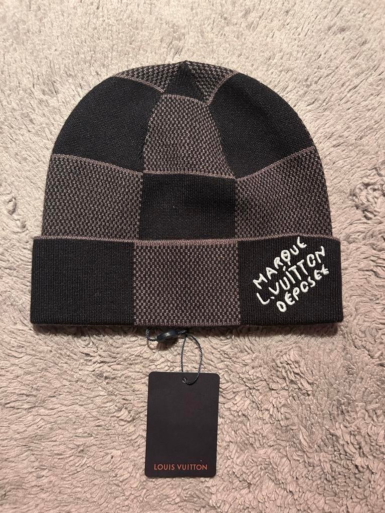 Louis Vuitton Muts Zwart Donkergrijs, Ophalen of Verzenden, Nieuw, Overige maten, Muts