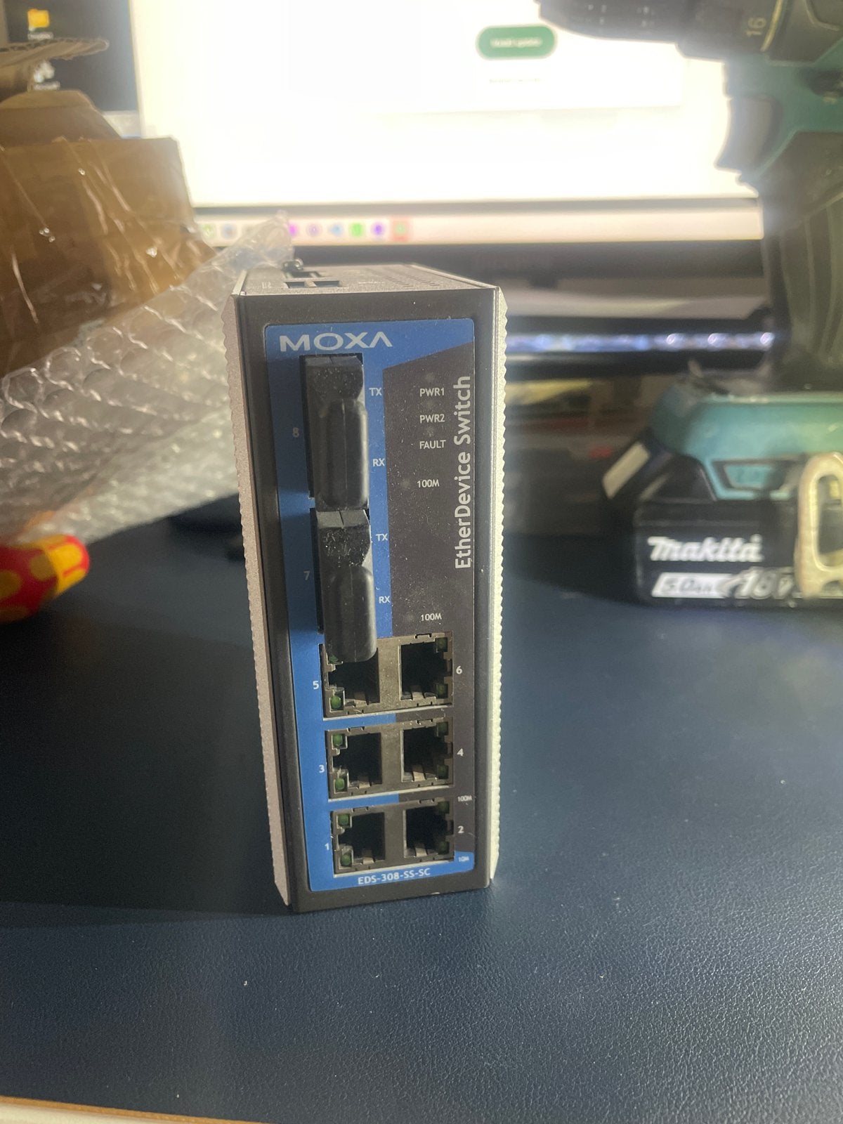 Moxa EDS-308-SS-SC EtherDevice Switch - Industriële Ethernet, Ophalen of Verzenden, Gebruikt