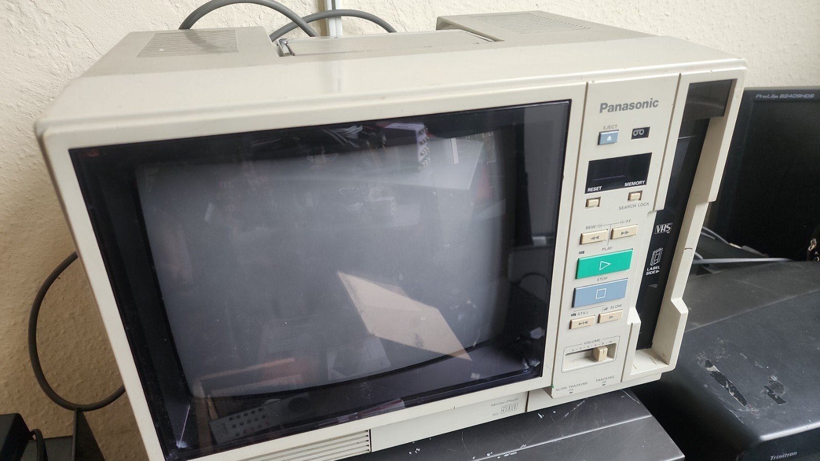 Vintage Panasonic AG 500 TV met ingebouwde VHS-speler, Audio, Tv en Foto, Televisies, Gebruikt, Panasonic, 50 Hz, Ophalen of Verzenden