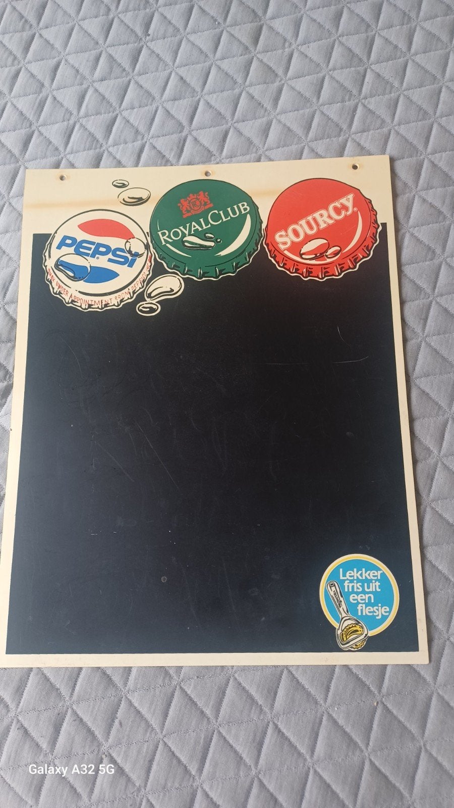 Vintage Pepsi, Royal Club, Sourcy krijtbord, Verzamelen, Ophalen of Verzenden, Gebruikt