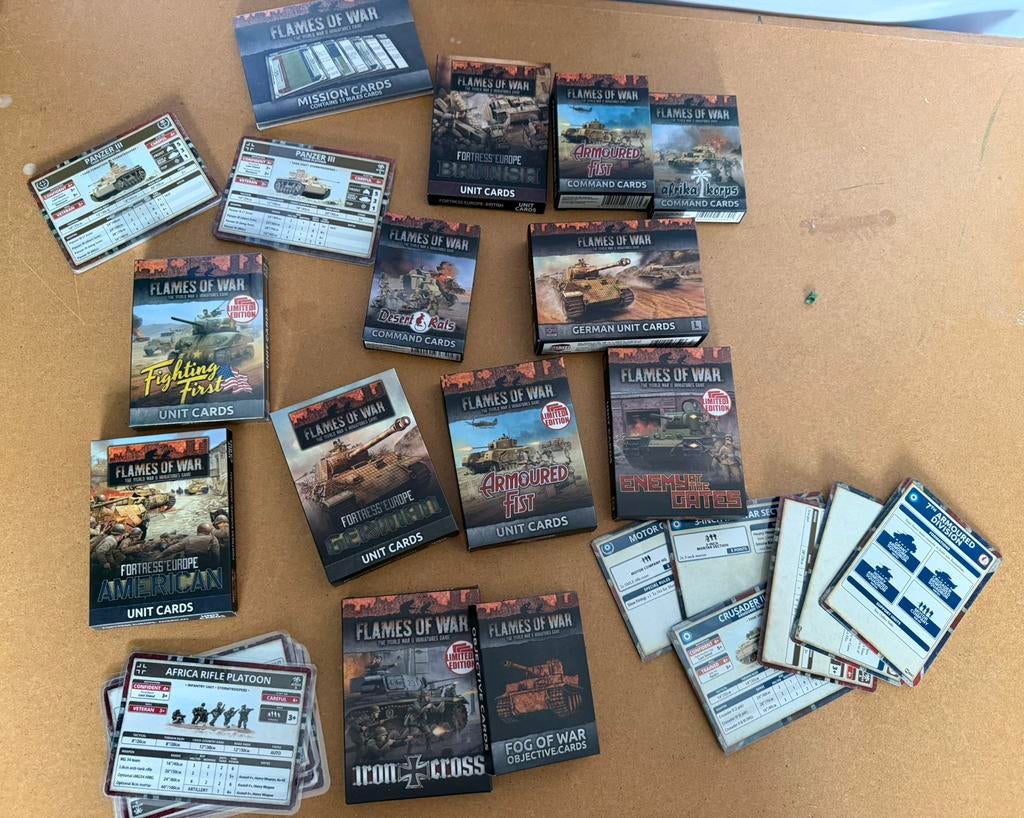 Flames of war unit cards, Ophalen of Verzenden, Nieuw, Historisch, Toebehoren