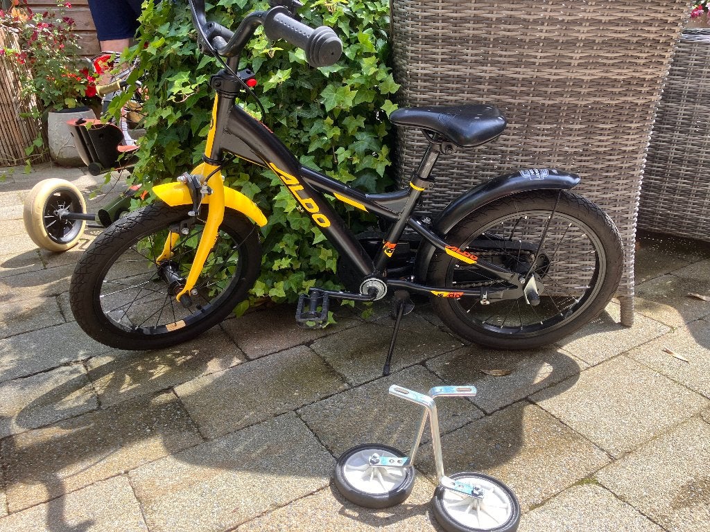 Kinderfiets, Fietsen en Brommers, Ophalen, Gebruikt, Minder dan 16 inch, Zijwieltjes