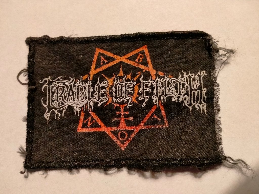 Cradle of Filth heavy metal rock logo patch embleem gebruikt, Ophalen of Verzenden, Gebruikt, Kleding