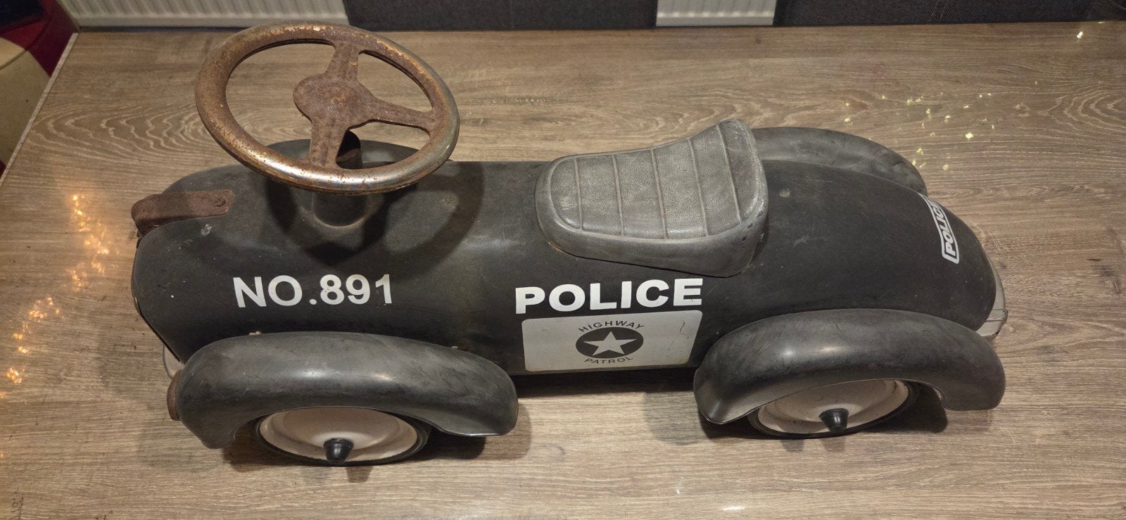 Vintage Politie Trapauto - Highway Patrol No. 891, Ophalen, Gebruikt