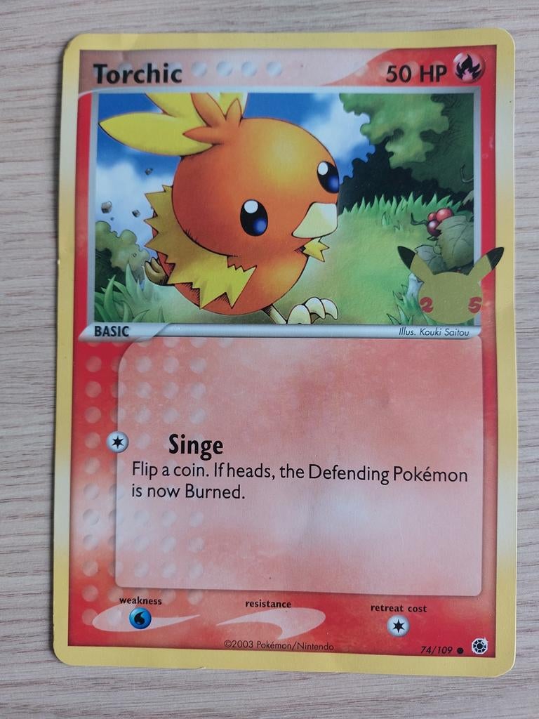 Torchic Pokémon Kaart 2003 - Zeldzaam Verzamelobject, Ophalen of Verzenden, Gebruikt, Losse kaart