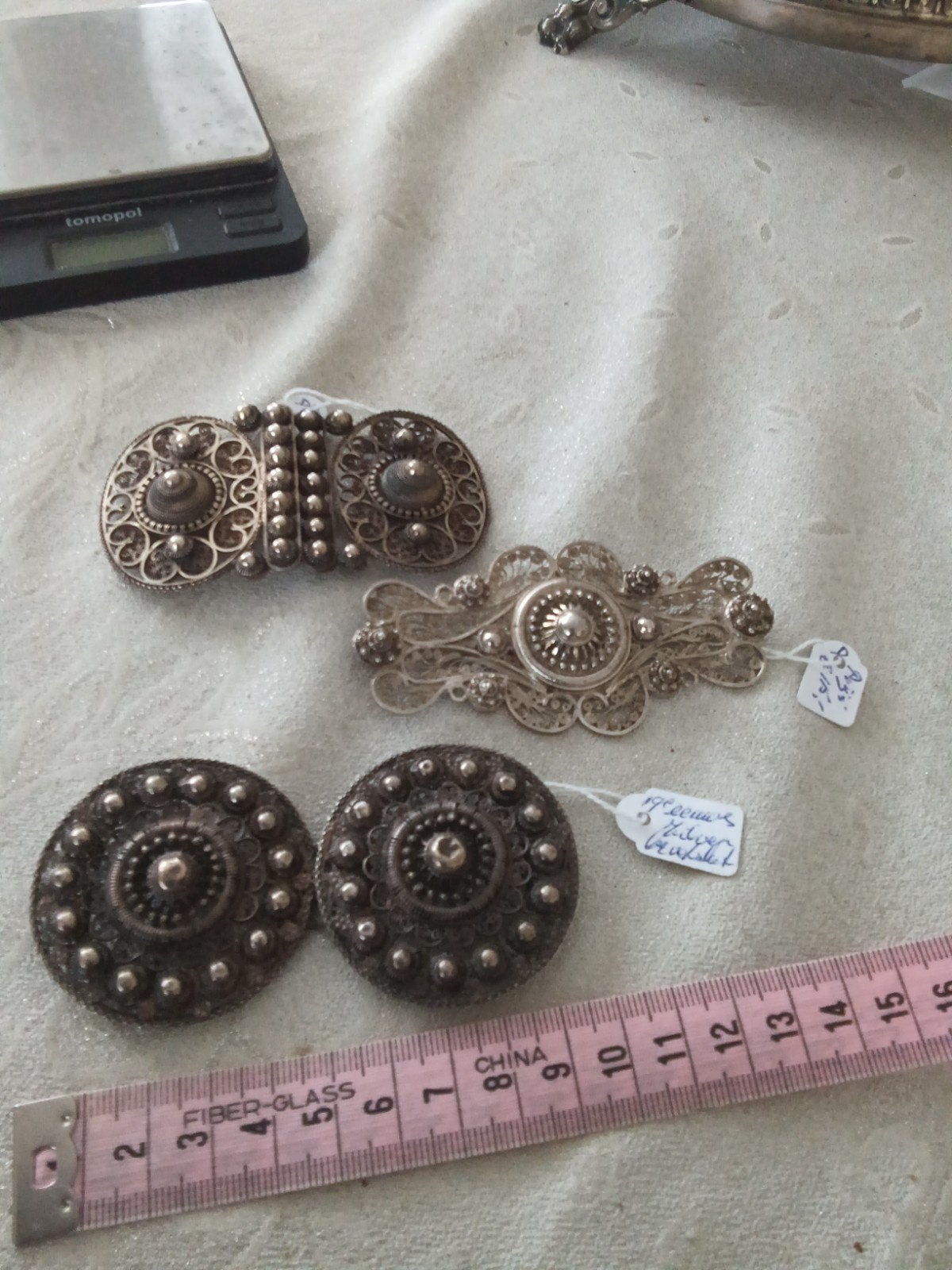 antiek zilveren gespen., Ophalen of Verzenden, Zilver, Zilver