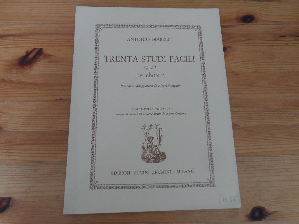Antonio diabelli - trenta studi facili op. 39, Gitaar, Klassiek, Ophalen of Verzenden, Zo goed als nieuw
