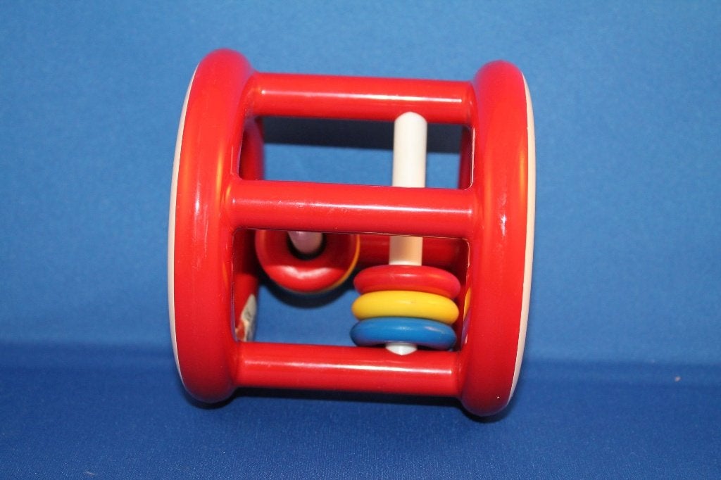 Ambi Toys Clickety Clack Rammelaar, rond met ringen. K2, Kinderen en Baby's, Tweedehands verkoop, Tweedehands verkoop, Gebruikt