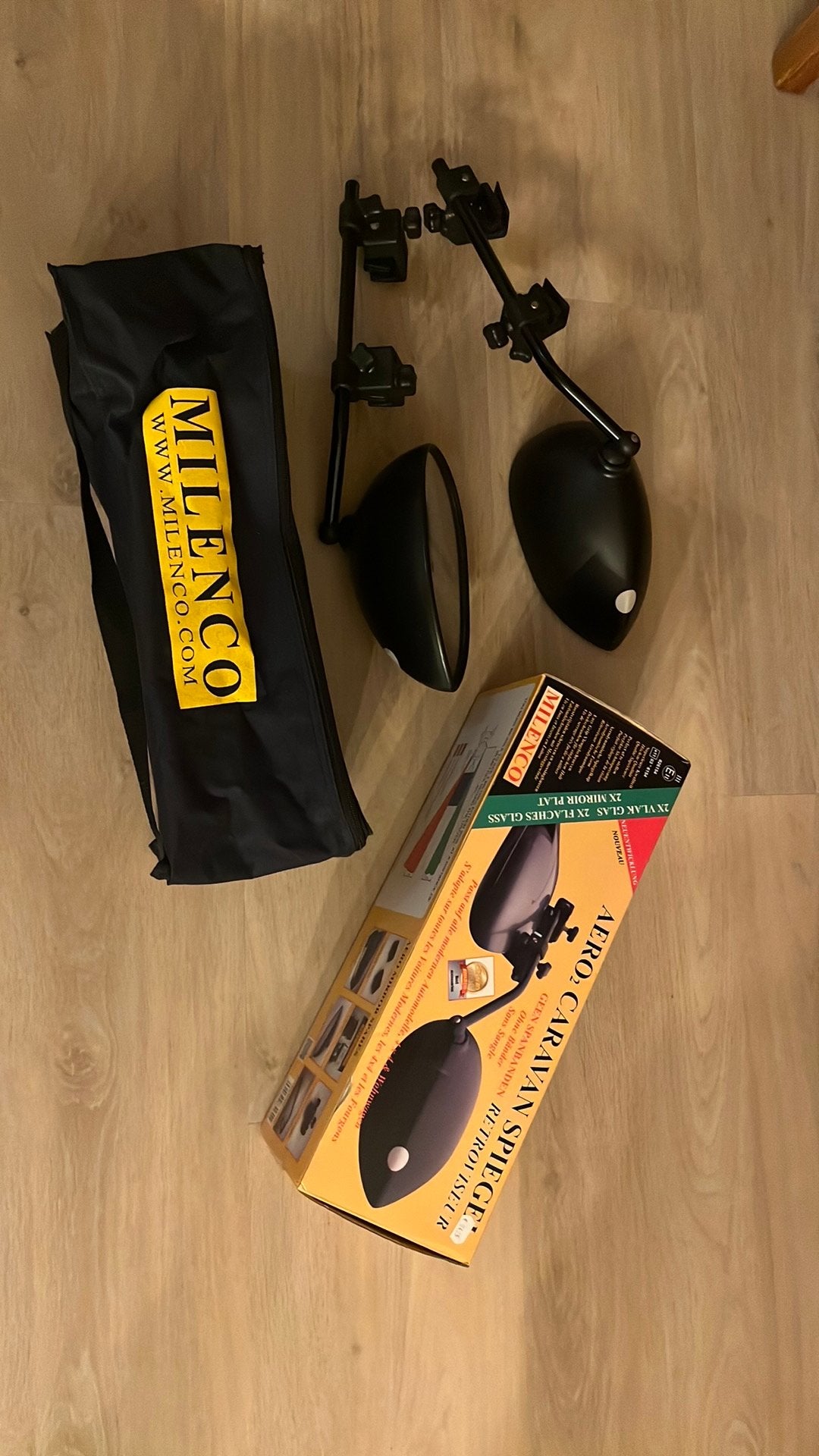 Caravan spiegels milenco aero2 towing mirrors opbergtas doos, Ophalen of Verzenden