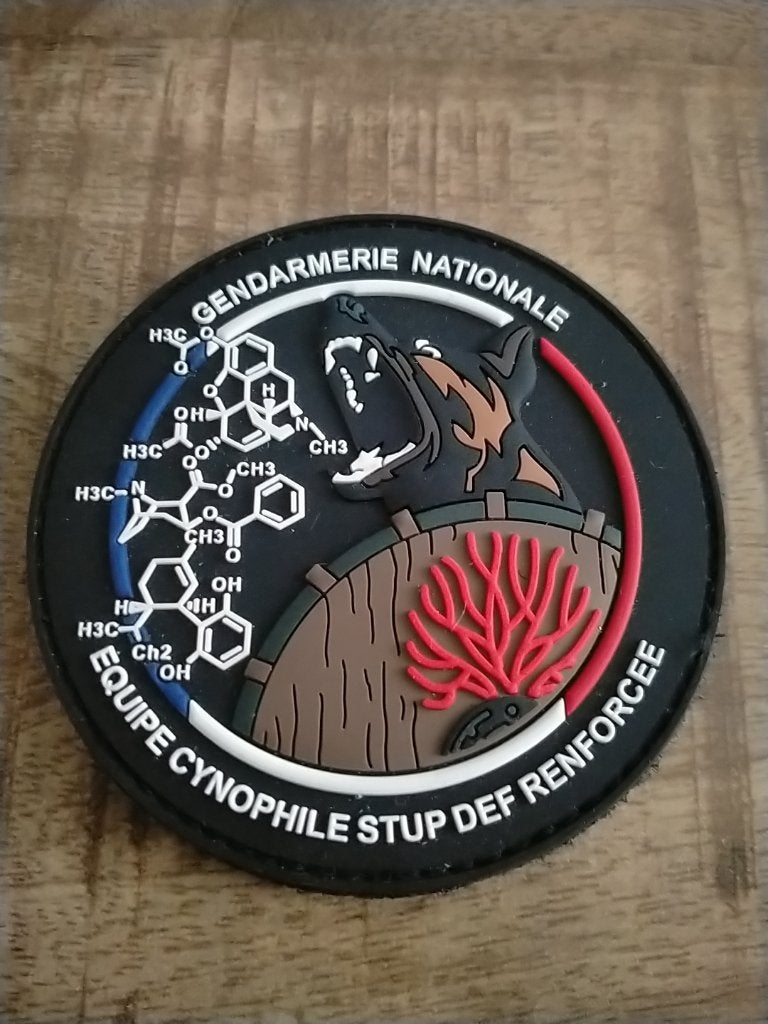 Frankrijk , Gendarmerie Nationale K-9 Patch , PVC , Velcro, Verzenden, Overige soorten, Overige gebieden, Embleem of Badge