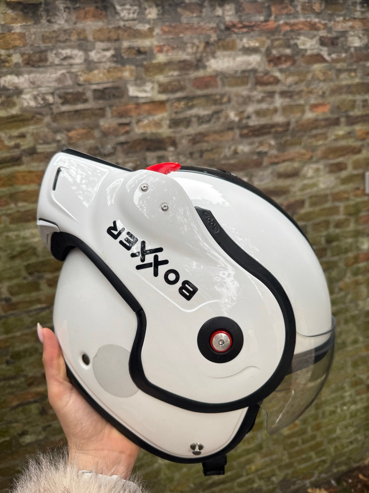 ROOF Boxer V8 helm - Wit, Maat S, Overige merken, Dames, S, Tweedehands