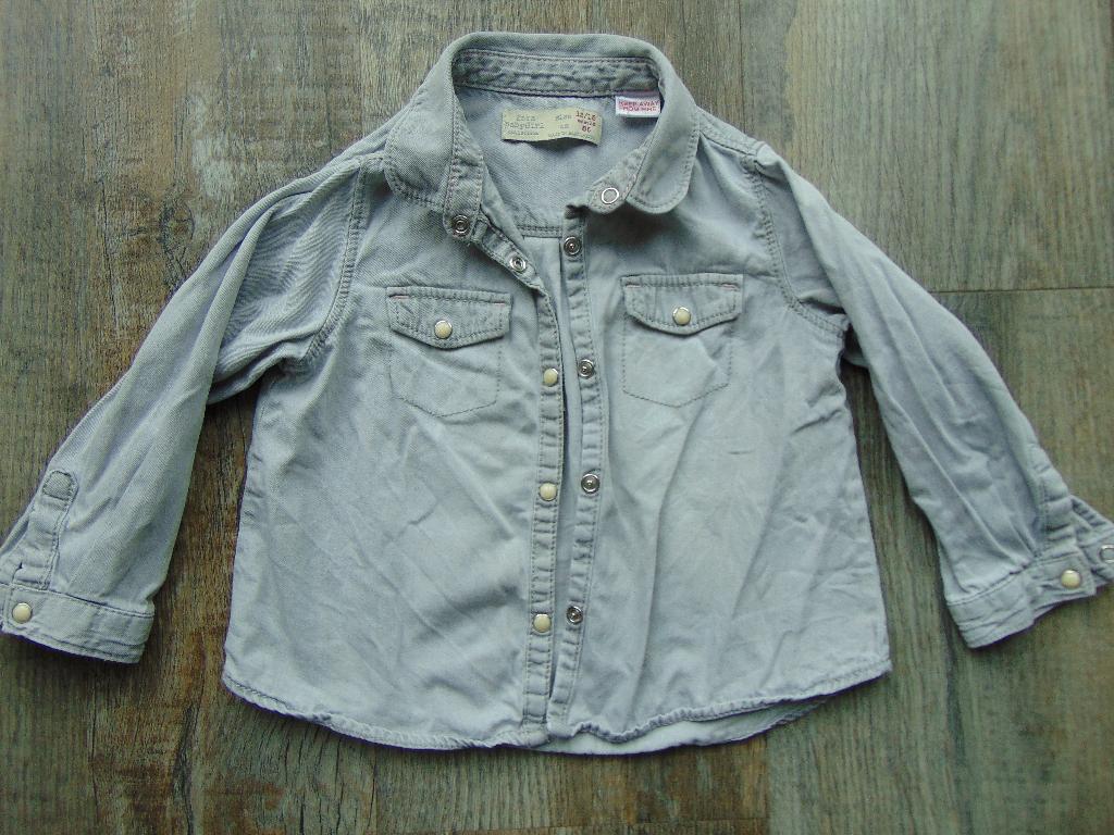 Zara blouse grijs maat 86 spijkerblouse lange mouwen, Kinderen en Baby's, Babykleding | Maat 86, Gebruikt, Meisje, Ophalen of Verzenden